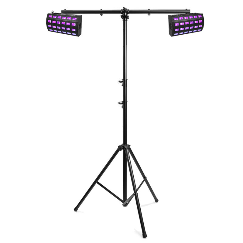 2x BeamZ BUV463 UV Panel Strobe Light & DMX Cable