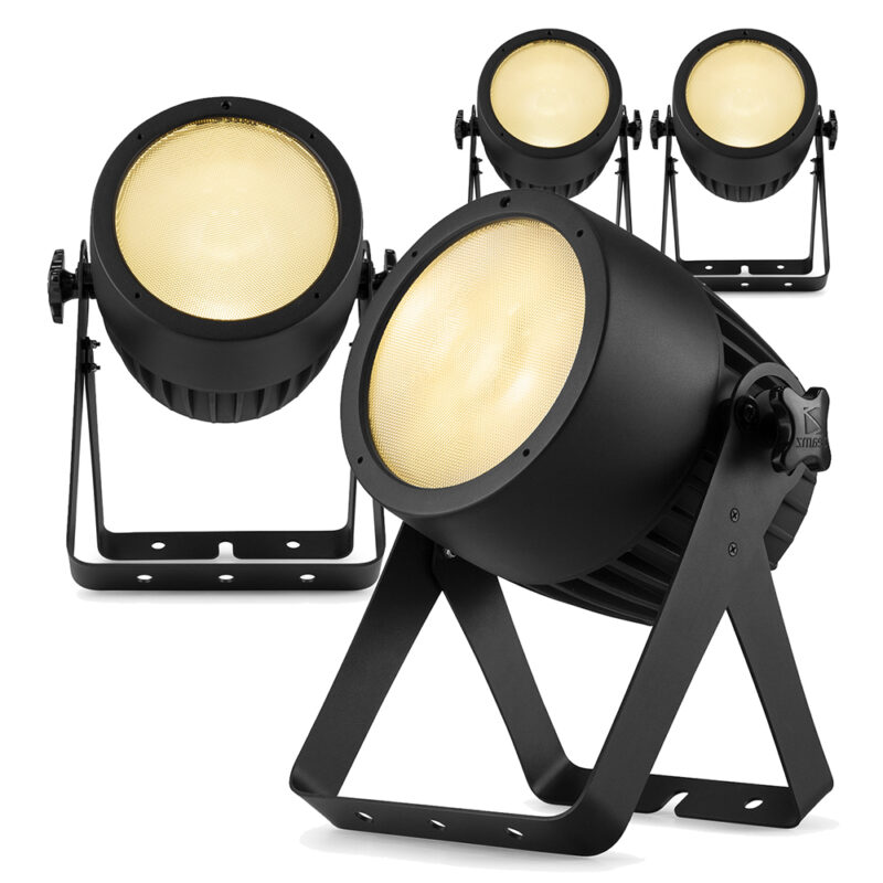 4x BeamZ Pro COB150WW COB LED Par Can – 150W Warm White