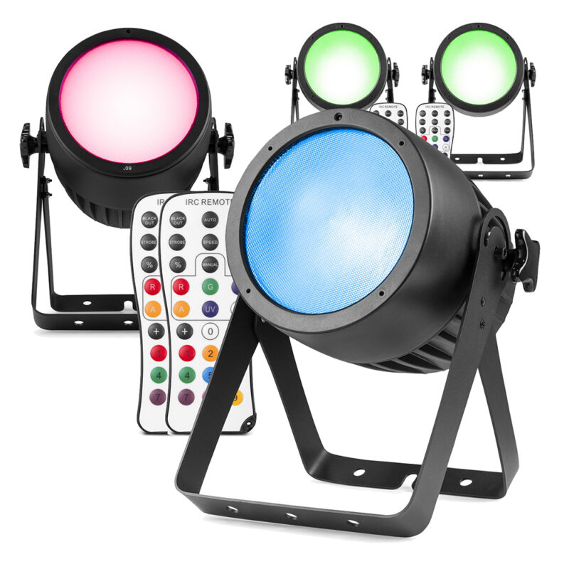 4x BeamZ Pro COB150RGBW COB LED Par Can – 150W RGBW