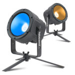 2x BeamZ COB30RGB LED Flat PAR Can Light with Floor Stands