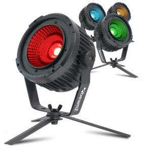 2x COB50 BeamZ COB50 COB LED Par Can Light with DMX with Floor Stands
