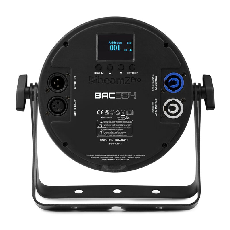 BeamZ Pro BAC334 Aluminium LED Par Can Light – 120W RGBWA-UV