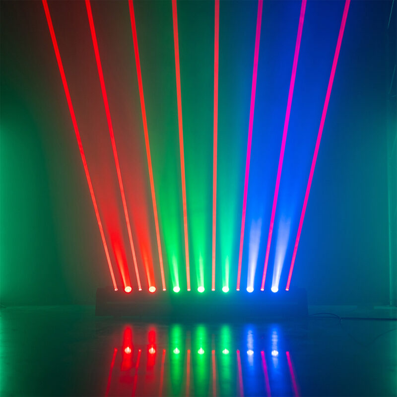 BeamZ Hyaden LED Moving Light Bar with 7x LED and 8x Laser Beams