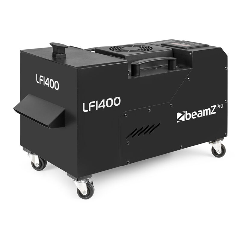 BeamZ Pro LF1400 Low Fog Machine with Ultrasonic Agitator & 5L Green Fluid