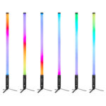 4x BeamZ Zelos Outdoor Battery Powered LED Tube Light Bar