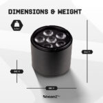 2x BeamZ Pro Helios Multifunctional Outdoor Wireless Battery Uplighters