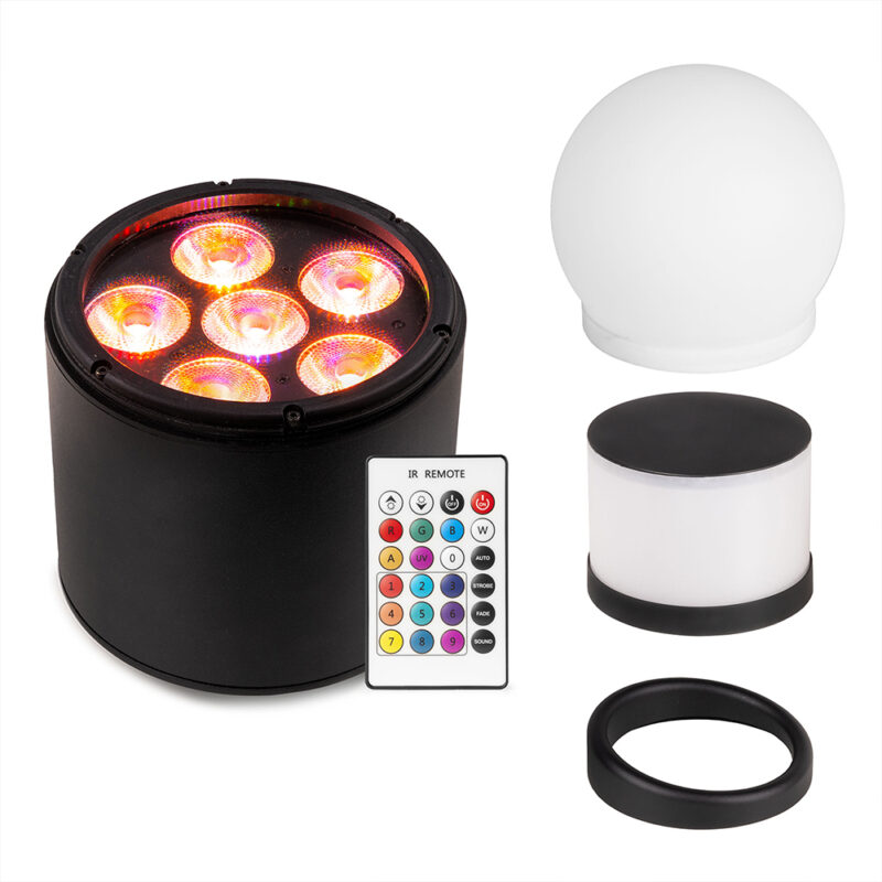 8x BeamZ Pro Helios Multifunctional Outdoor Wireless Battery Uplighters