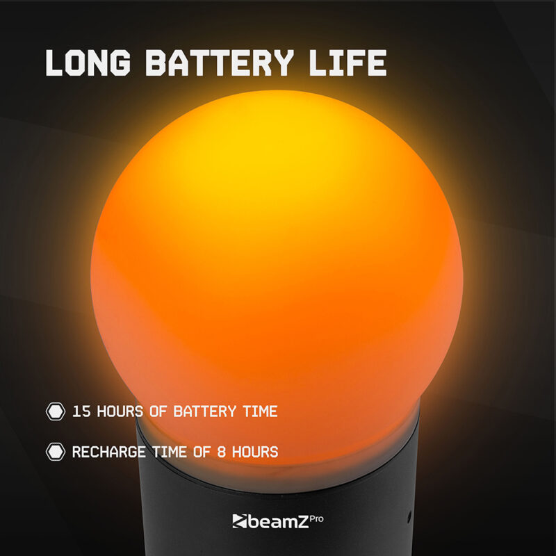 8x BeamZ Pro Helios Multifunctional Outdoor Wireless Battery Uplighters