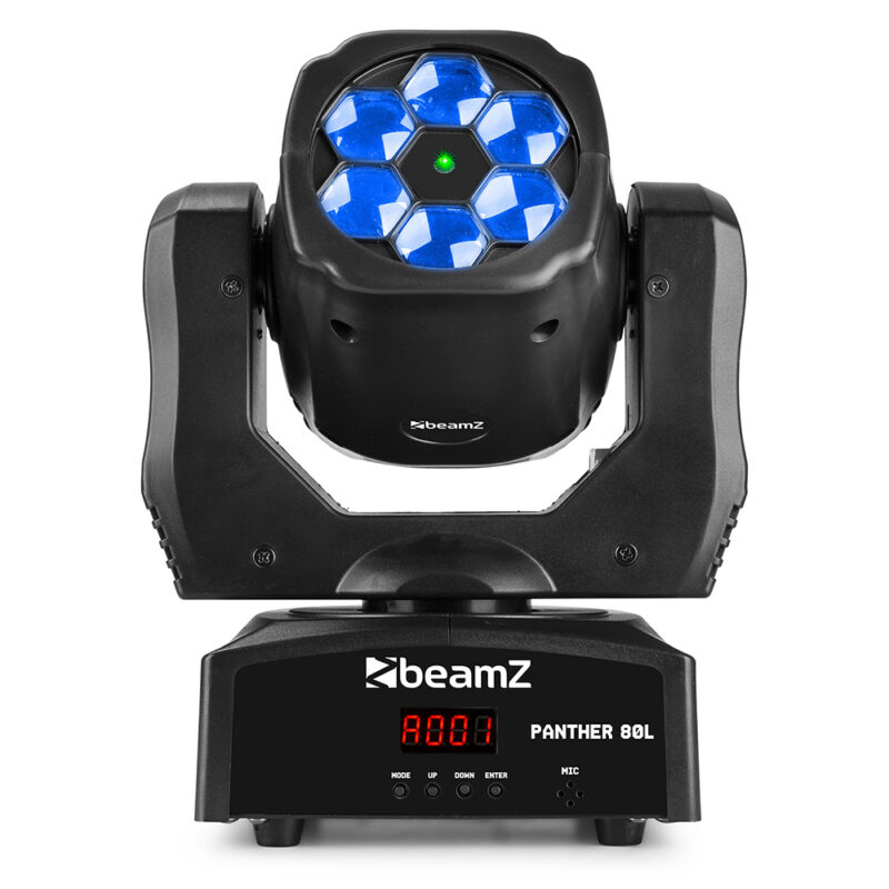 BeamZ Panther80L Hybrid LED Bee-Eye Moving Head Light – 6x 12W