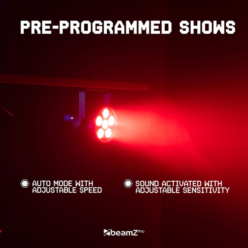 BeamZ ProPar BAC322W LED Par Can Light – 6x 10w White