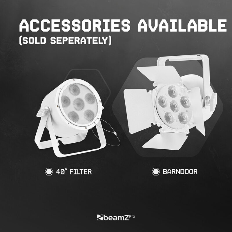 BeamZ ProPar BAC322W LED Par Can Light – 6x 10w White