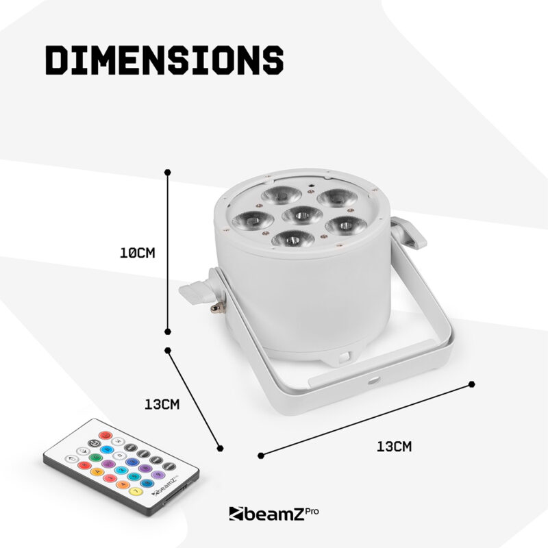 BeamZ ProPar BAC322W LED Par Can Light – 6x 10w White