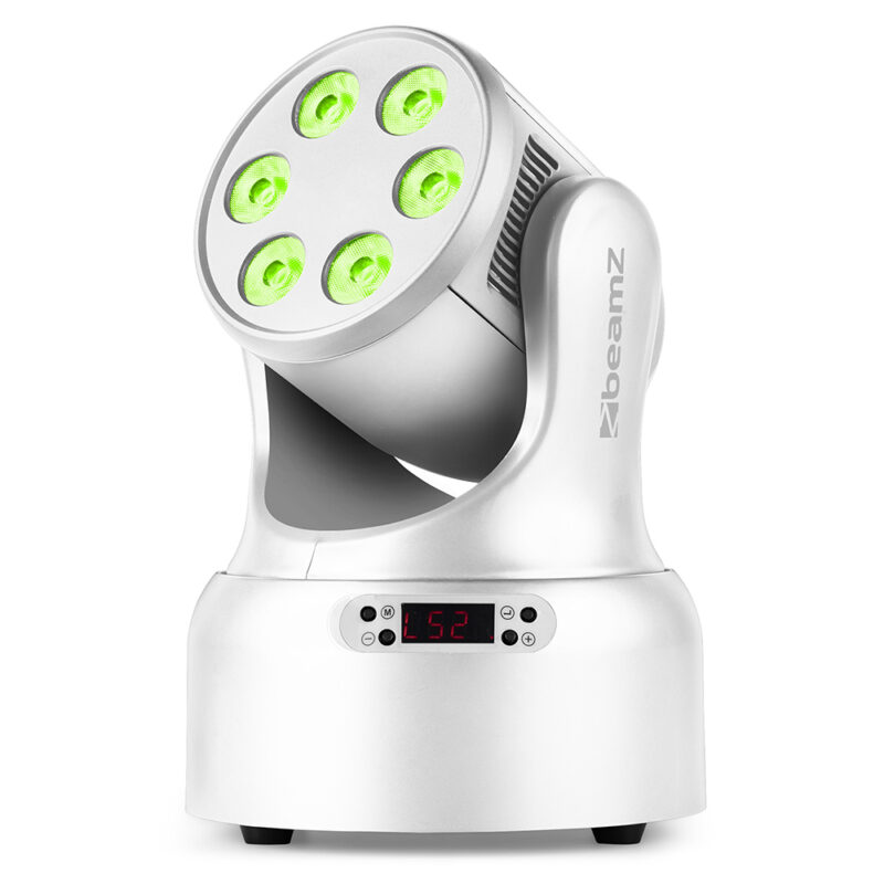 BeamZ NOVA68-WH Compact Moving Head Wash Light – 6x 8W LEDS