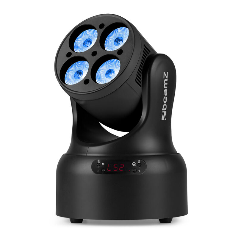 BeamZ NOVA420-BK Compact Moving Head Wash Light – 4x 20W LEDS