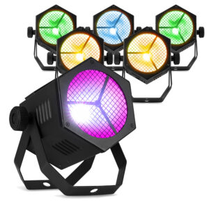 6x BeamZ RB40 Retro COB LED Par Can – 40W RGBW