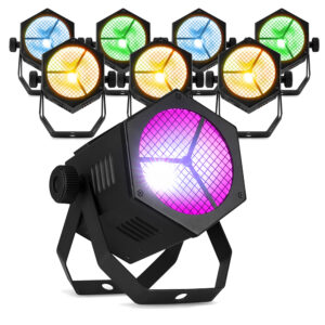 6x BeamZ RB40 Retro COB LED Par Can – 40W RGBW