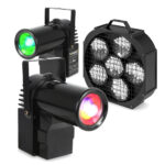 Fuzzix MBR60 LED Mirror Ball Panel Beam Reflector with 2x PS10W Pin Spot