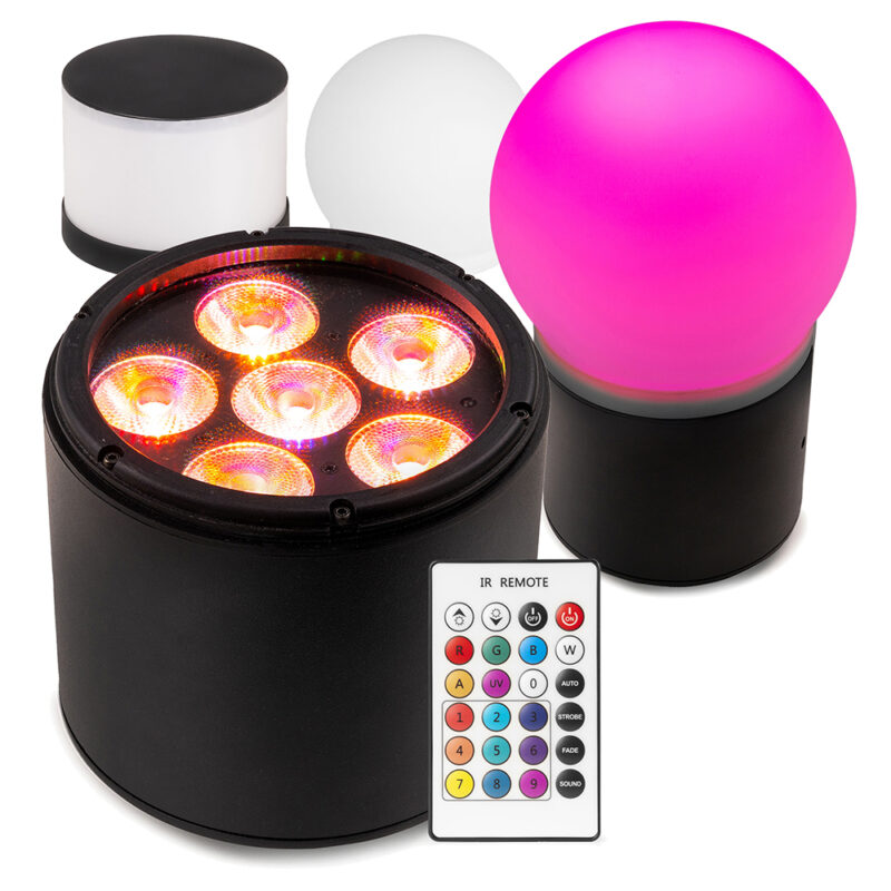 2x BeamZ Pro Helios Multifunctional Outdoor Wireless Battery Uplighters