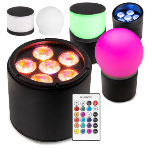 2x BeamZ Pro Helios Multifunctional Outdoor Wireless Battery Uplighters