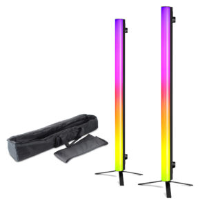 2x BeamZ Zeus Battery LED Tube Light Bar with Wireless DMX & Soft Case