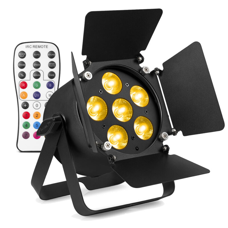 BeamZ Pro BAC322 Aluminium LED Par Can Light with Barn Door – 60W RGBALC