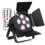 BeamZ Pro BAC324 Aluminium LED Par Can Light with Barn Door – 60W RGBWA-UV
