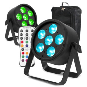 8x BeamZ Pro BAC320 Aluminium LED Par Can Light with AC-120 Soft Cases