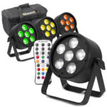 4x BeamZ Pro BAC324 Aluminium LED Par Can Light & AC-120 Soft Case