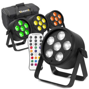 2x BeamZ Pro BAC324 Aluminium LED Par Can Light & Gearsak