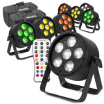 8x BeamZ Pro BAC324 Aluminium LED Par Can Light & AC-120 Soft Cases