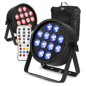 2x BeamZ Pro BAC330 Aluminium LED Par Can Light & Gearsak