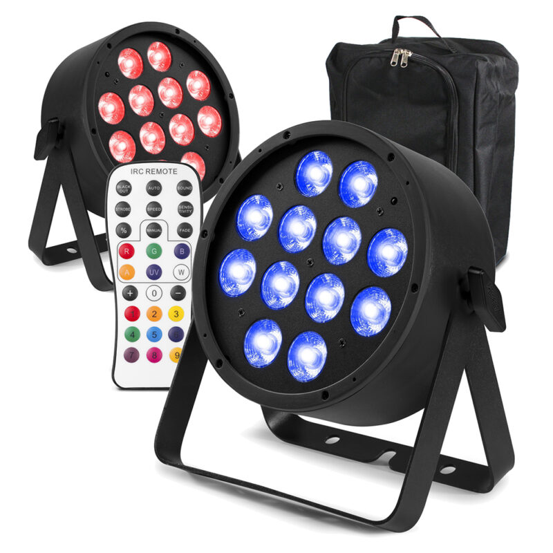 2x BeamZ Pro BAC330 Aluminium LED Par Can Light & Gearsak