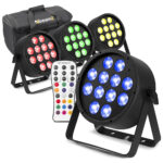 4x BeamZ Pro BAC330 Aluminium LED Par Can Light with AC-120 Soft Case