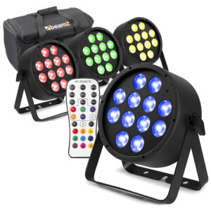 8x BeamZ Pro BAC330 Aluminium LED Par Can Light with AC-120 Soft Cases