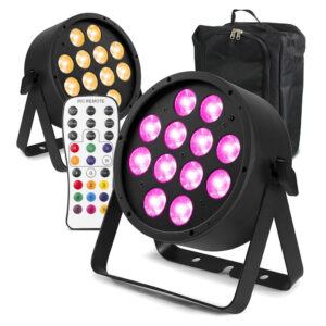 2x BeamZ Pro BAC334 Aluminium LED Par Can Light & Gearsak