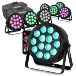 8x BeamZ BCC145 LED Flat Par Can Wash Light with AC-120 Soft Cases