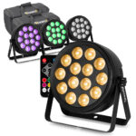 4x BeamZ BCC165 LED Flat Par Can Wash Light with AC-120 Soft Case