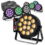 8x BeamZ BCC165 LED Flat Par Can Wash Light with AC-120 Soft Cases