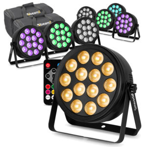 8x BeamZ BCC165 LED Flat Par Can Wash Light with AC-120 Soft Cases