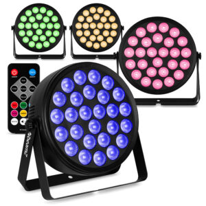 4x BeamZ BCC240 LED Flat Par Can Wash Lighting Package