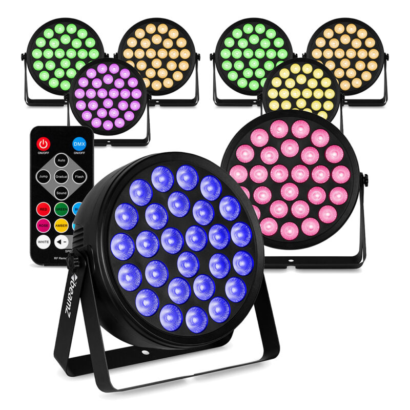 8x BeamZ BCC240 LED Flat Par Can Wash Lighting Package