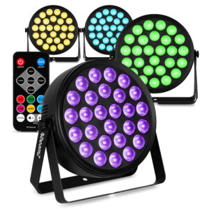 4x BeamZ BCC260 LED Flat Par Can Wash Lighting Package