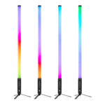 4x BeamZ Zelos Outdoor Battery Powered LED Tube Light Bar