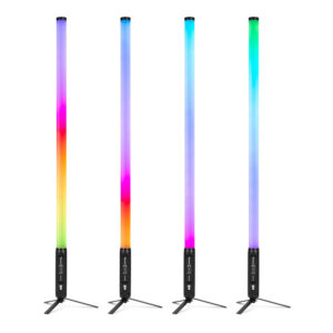 4x BeamZ Zelos Outdoor Battery Powered LED Tube Light Bar