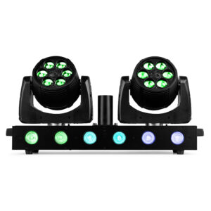 BeamZ Fuze Twin LED Moving Head Wash Light Bar System with Flightcase
