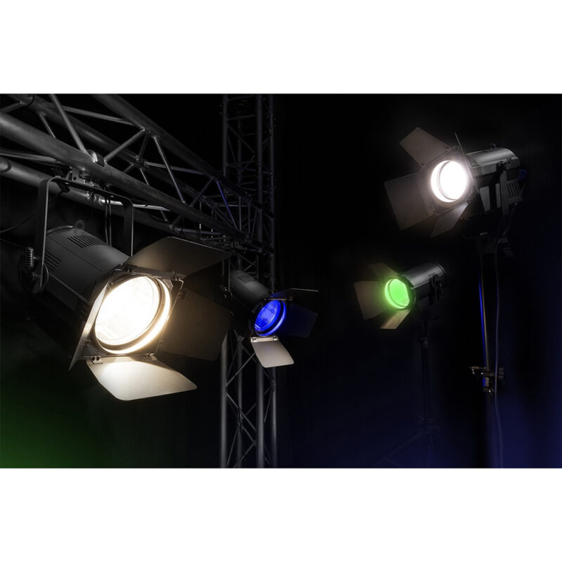 4x BeamZ Professional BTF200CZ COB LED Fresnel Theatre Spot Light – RGBW