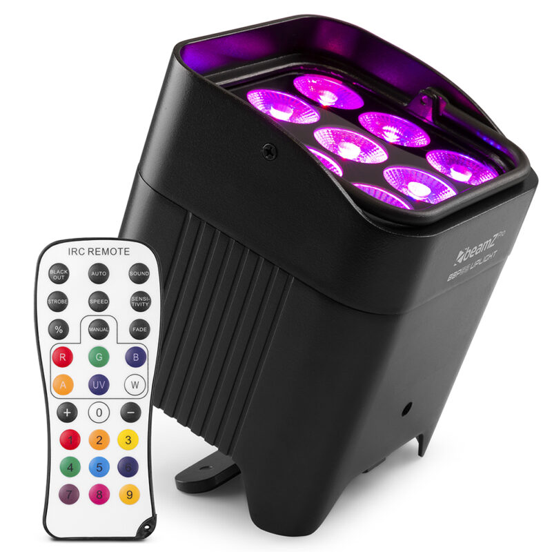 BeamZ Pro BBP59 Wireless Battery Powered Uplighter – 9x 12W IP65
