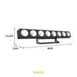 BeamZ Pro LUCID 2.8 LED COB Bar Light with 25 Degree Diffusion Filter