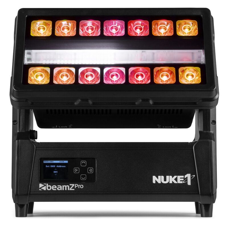 4x BeamZ NUKE1 Motorized LED Waterproof Wash Light with Flightcase
