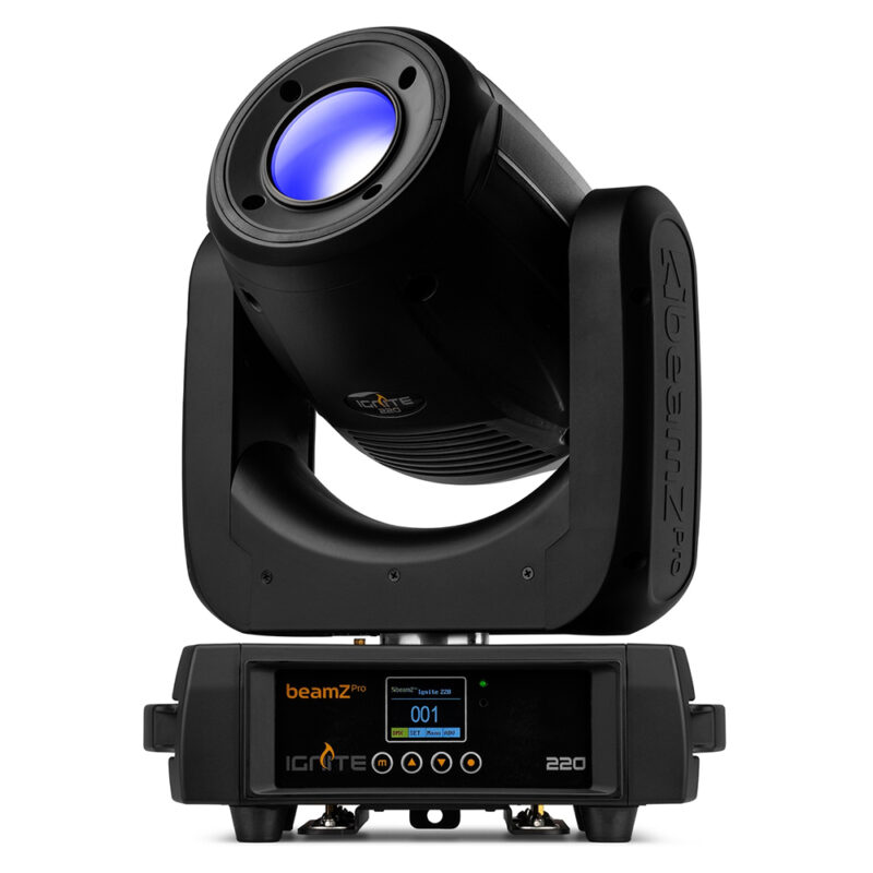 BeamZ Pro IGNITE220 LED Moving Head Spot Lights With Flightcase